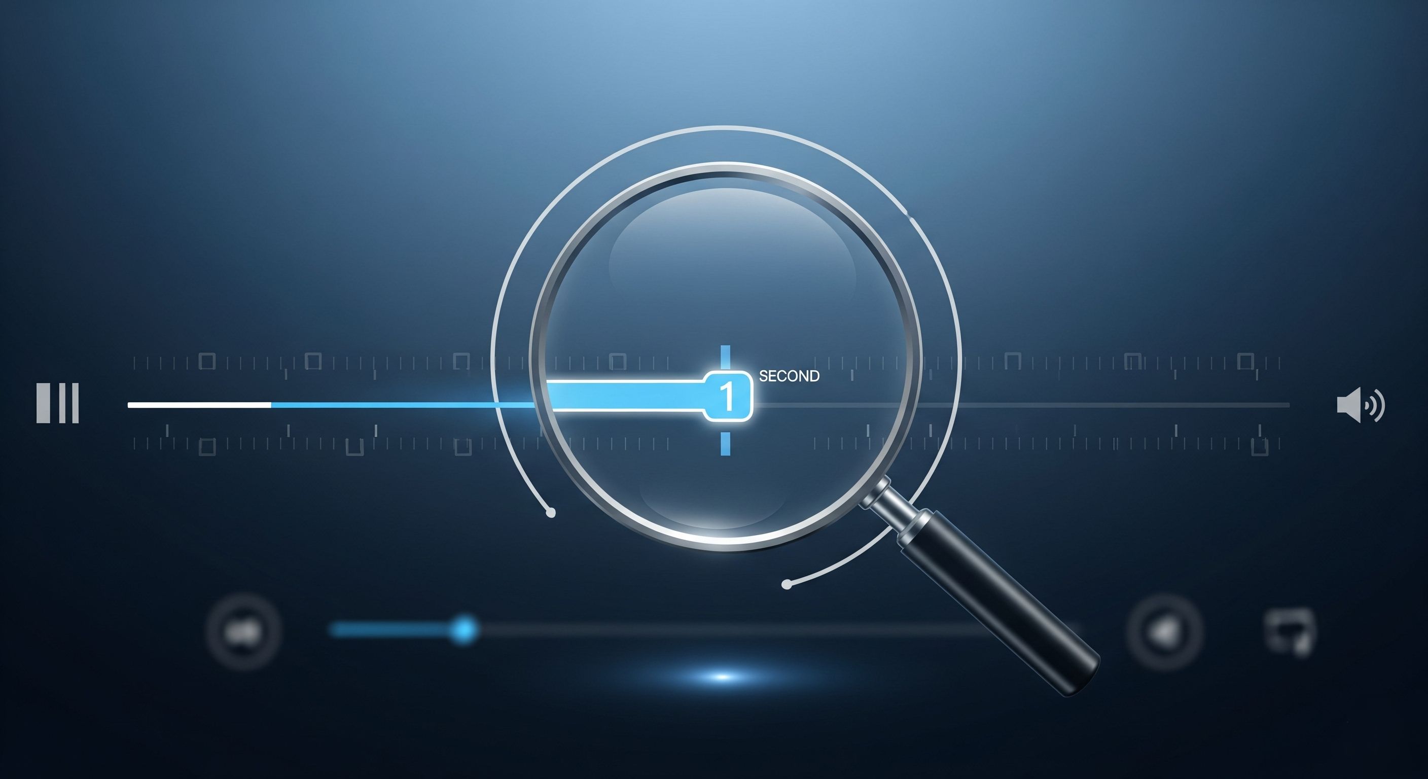 Magnifying glass on 1 second